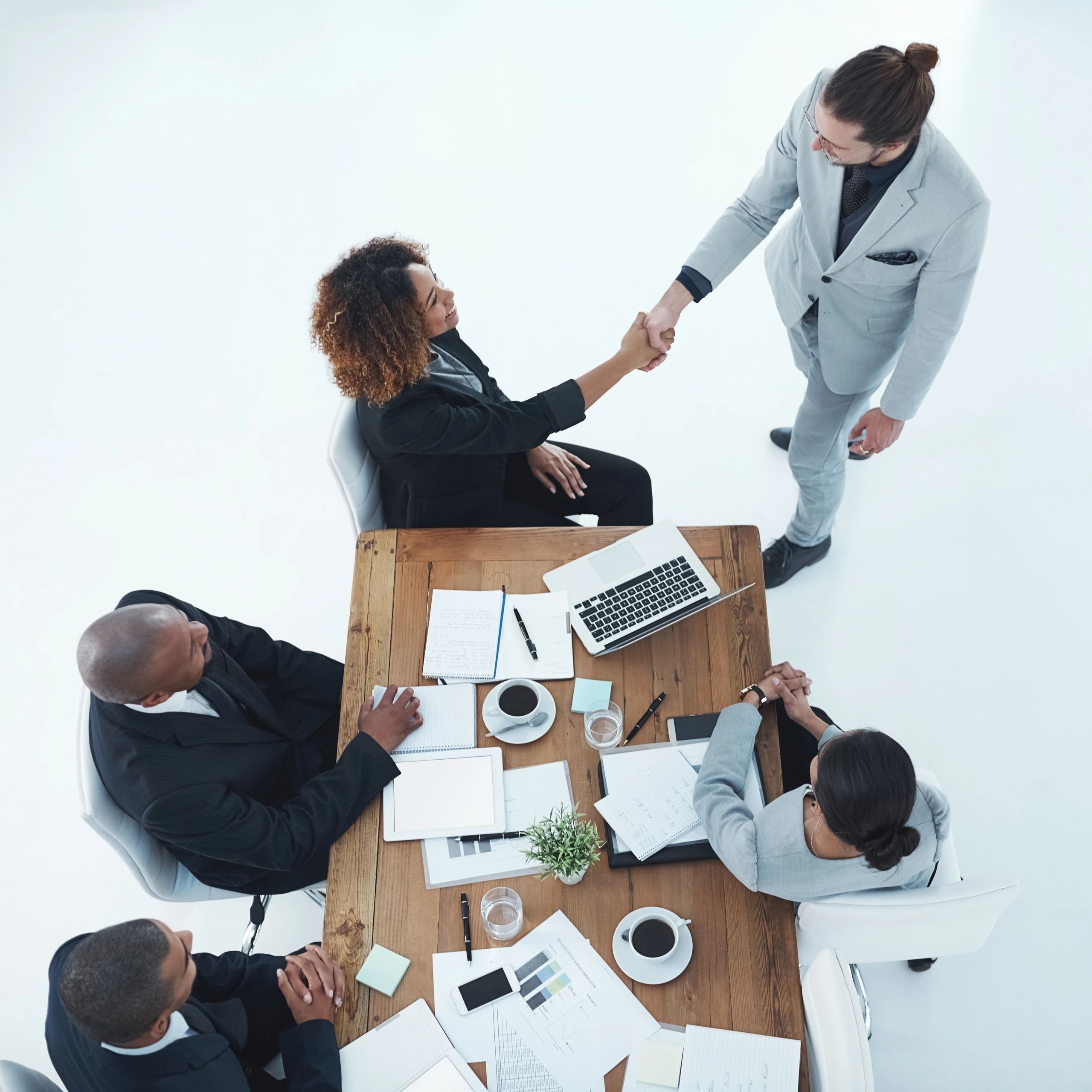 Business professionals in a collaborative meeting